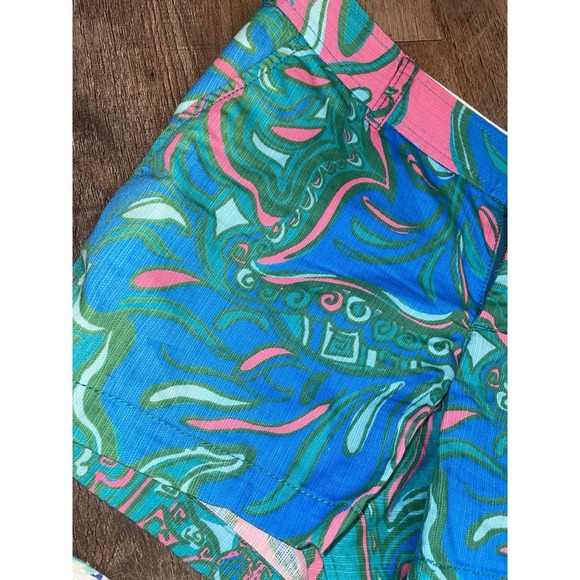 LOT OF TWO: Lilly Pulitzer Women's Size 4 The Callahan Short Green/Pink Shorts - Picture 7 of 8